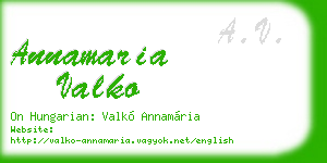 annamaria valko business card